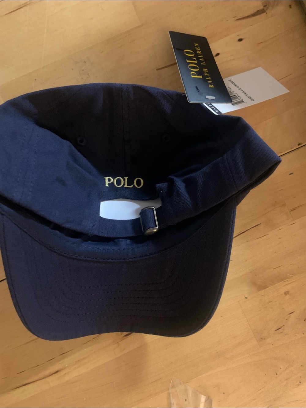 Ralph Lauren Navy Cap with Yellow POLO Embroidery - Picture 2 of 6